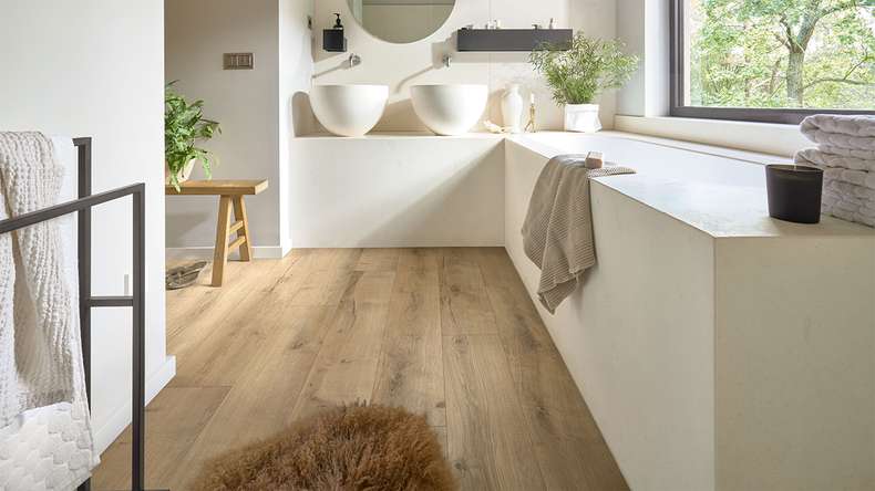 MEISTER Design flooring MeisterDesign. next DD 500 S - 06439 Cracked Oak Terra | Impact sound insulation integrated (400054-1287220-06439)