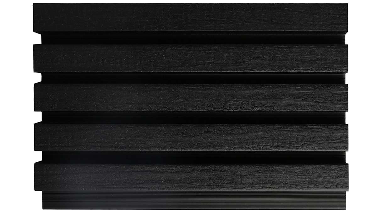planeo LINEA Slim – WPC CoEx cladding, black, 2900 x 215 mm