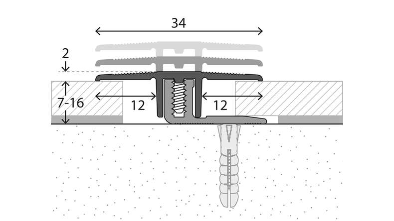 planeo transition profile 022 - 100 cm