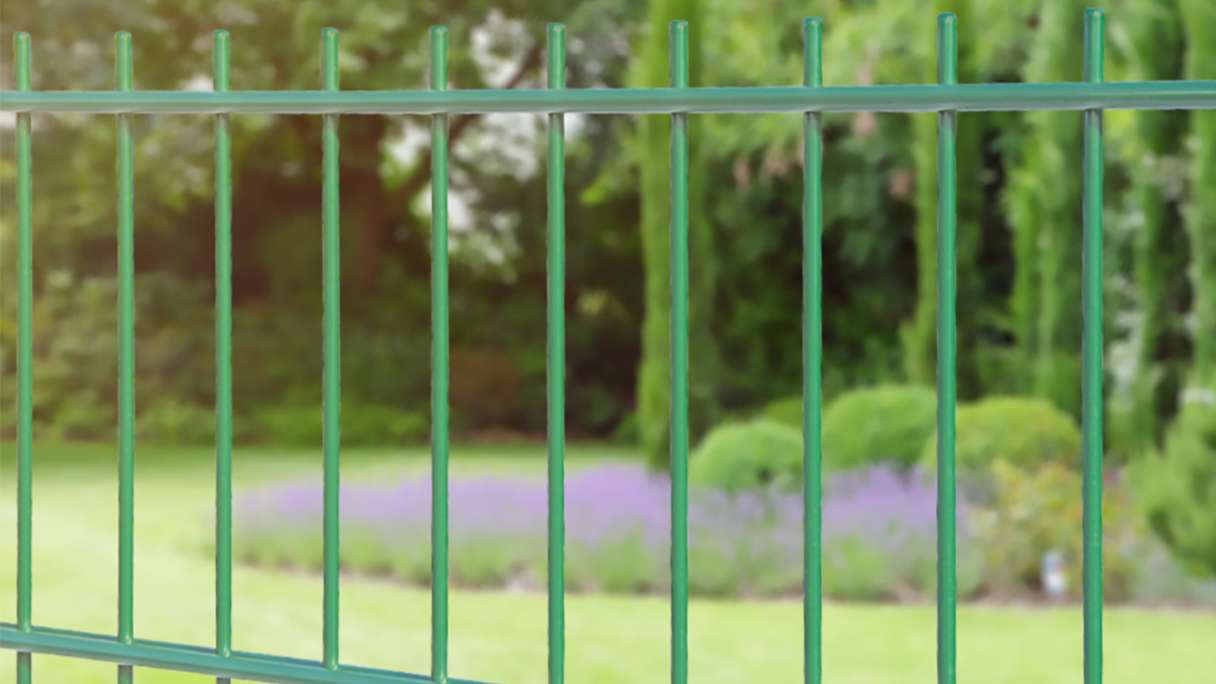 Double-rod fence heavy 8/6/8 - width 2510 mm RAL 6005 Moss green