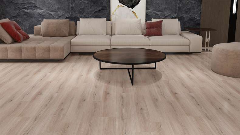 planeo Rigid Click Vinyl – Stone Oak | Integrated impact sound insulation (KR-SOP-3)