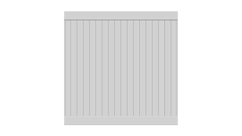 planeo Privara - PVC plug-in fence white - UV-resistant | 177 x 178 cm