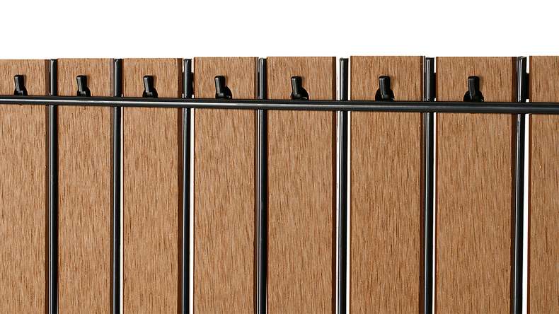 planeo WPC Strip Set - Brown L 250 x H 123 cm