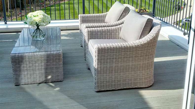 planeo Authoria PureBoard solid decking - Light Grey 3.6m textured