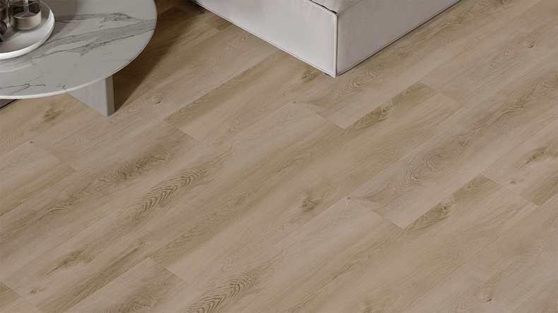 planeo Rigid Click Vinyl - HOMEtec Pro 50 IXPE Desert Drift Oak | Impact sound insulation integrated (RP-E50-6)