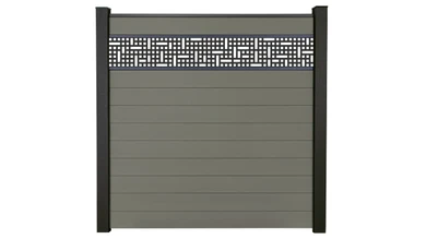 planeo Gardence Strong - BPC plug-in fence mesh grey 180 x 180 cm