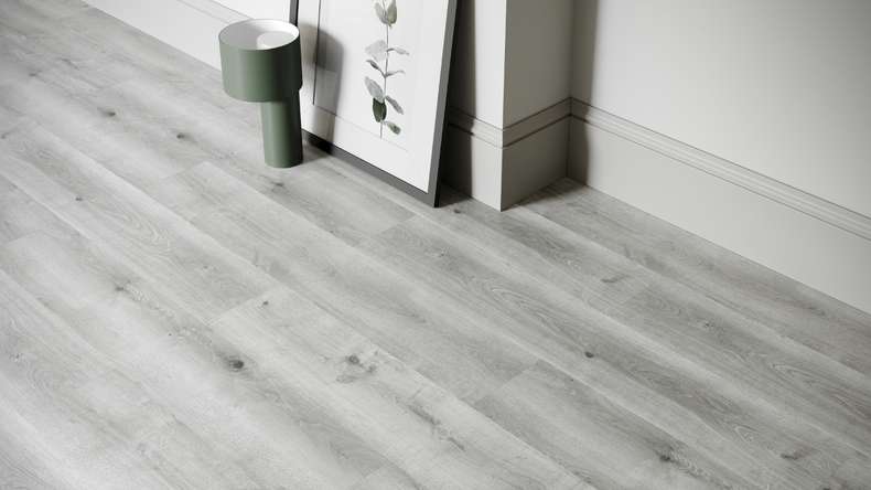 planeo Rigid Click Vinyl - SolutionX 2in1 Oak Grey | Impact sound insulation integrated (ECF-0088)