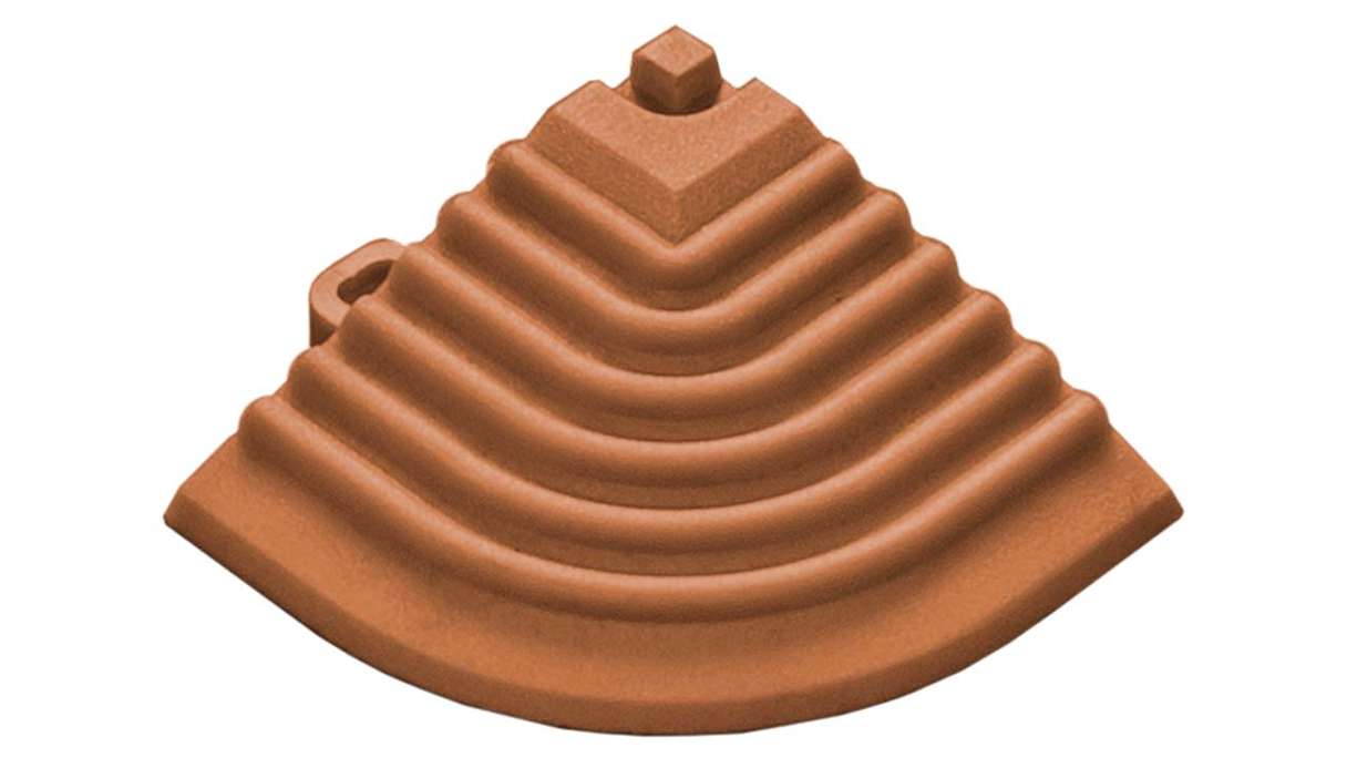 planeo corner piece for 40 x 40 cm click tiles – terracotta