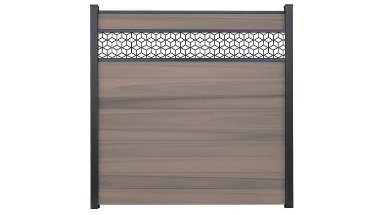 planeo Gardence Strong - BPC plug-in fence Cube Bi-Color co-ex 180 x 180 cm