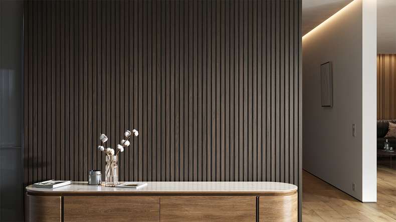 planeo acoustic panels - Oak brown - 2400 x 525 x 18mm (PU-A-003)