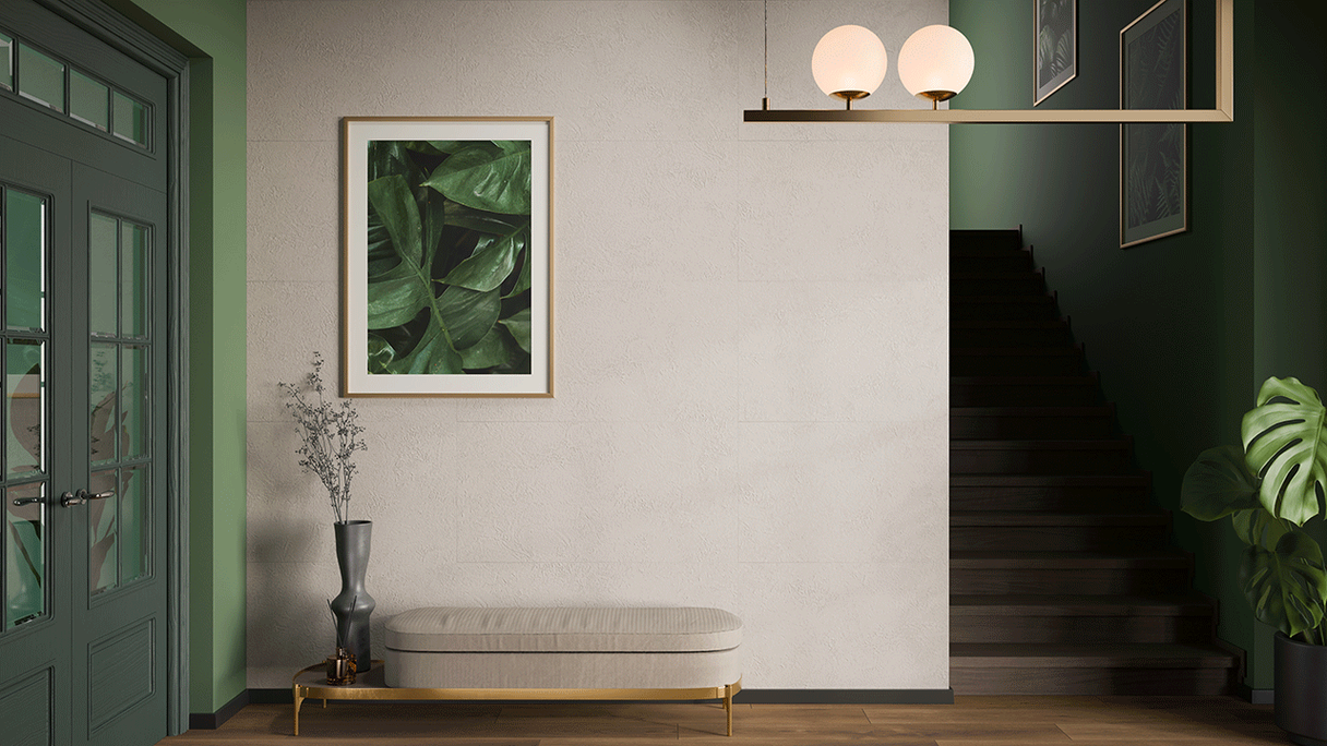 planeo SPC wall cladding – CeraRock Tile Limestone XL 280 x 117.5 cm
