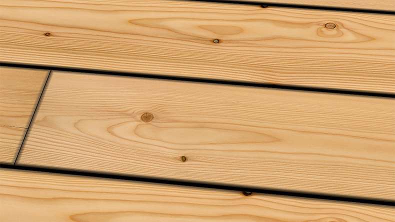 TerraWood wooden decking - Canadian larch - smooth on both sides