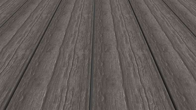 planeo ANTIKWoodline – WPC CoEx-coated solid decking board – Dark Grey 3m – rustic/smooth brushed