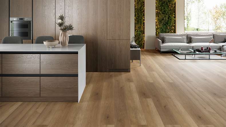 planeo Rigid Klick Vinyl - ObjektPRO Oak Royale 1.83m long XL plank | integrated footfall sound insulation (SP183-43)
