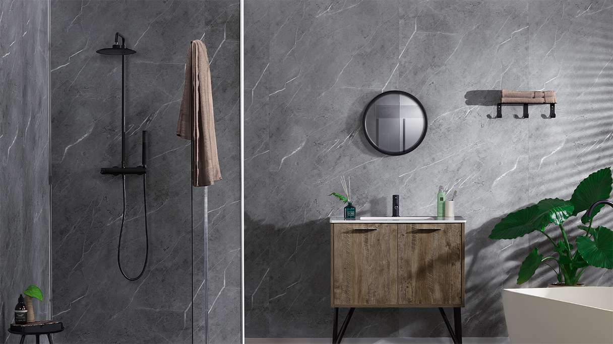 planeo StrongWall - Plastic wall panelling XL Sardi 260 x 90 cm