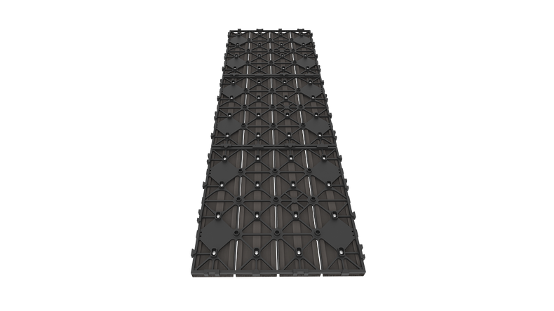 planeo WPC-CoEx decking tile, dark grey, 90 x 30 cm