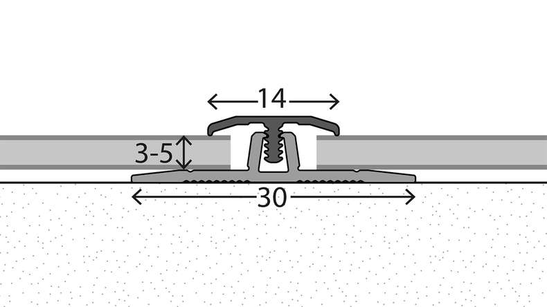 planeo wall profile system T-intermediate profile - 260 cm