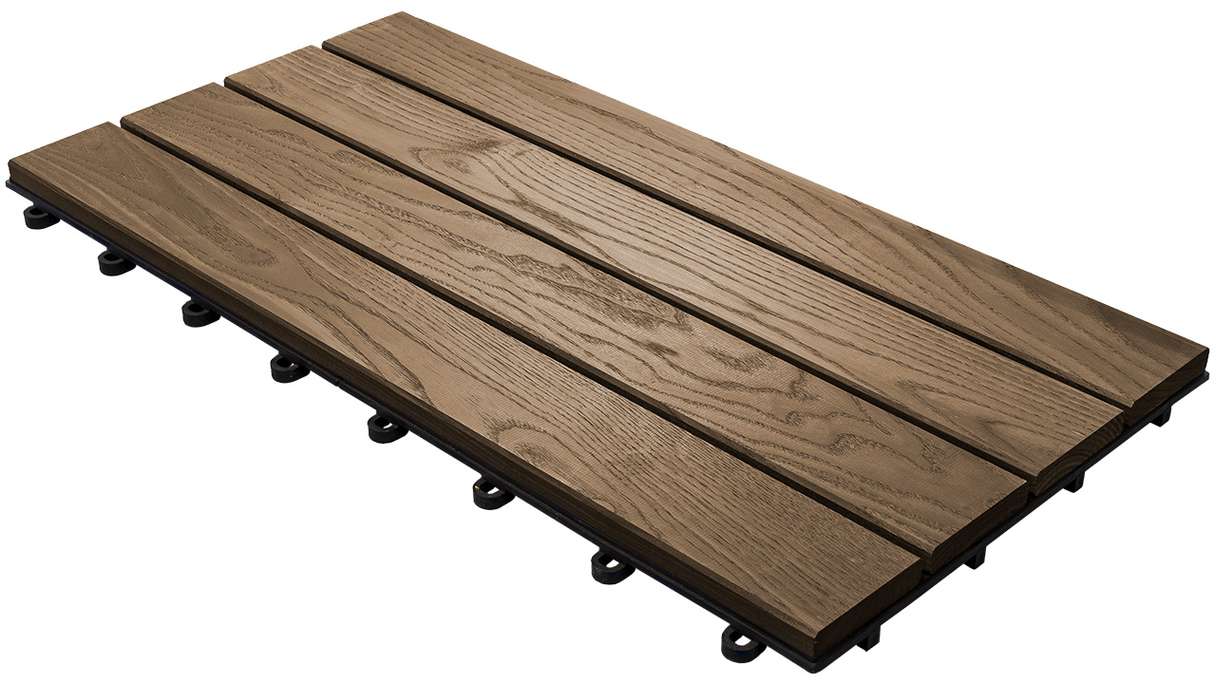 planeo click tile Thermo Ash XL - 4 battens Smooth