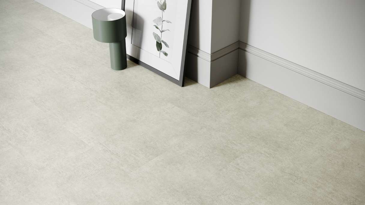 planeo Rigid Click Vinyl - SolutionX 2in1 Concrete Grey Light | Impact sound insulation integrated (ECF-0099)