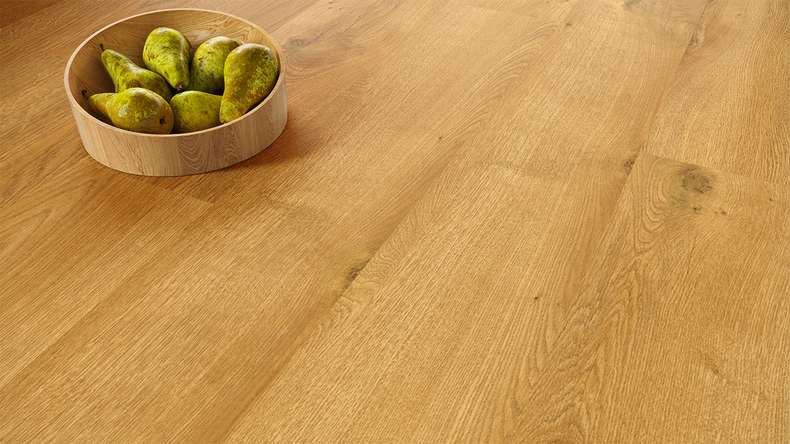 planeo Rigid Klick Vinyl - SolutionX 2in1 BigSize Maison Oak 1.83m long XL plank | integrated footfall sound insulation (ECF-BS-84)