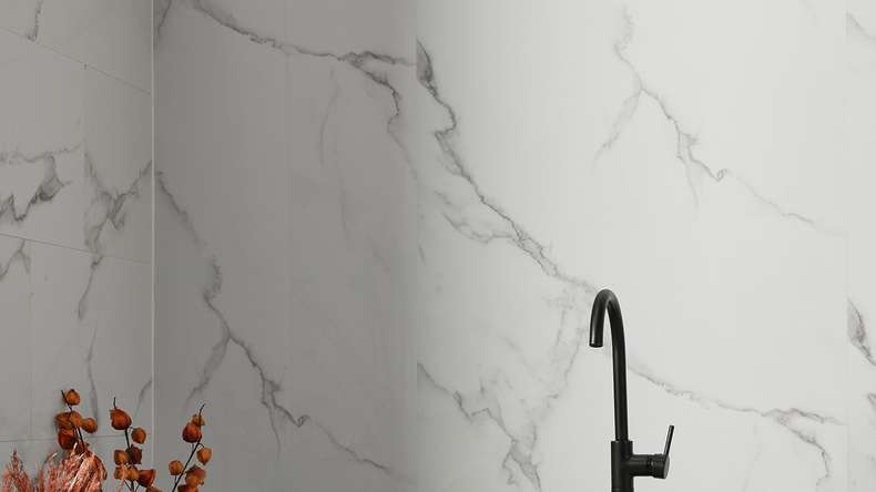 Plastic wall panelling - planeo StrongWall Gloss - Trapanesi | high gloss
