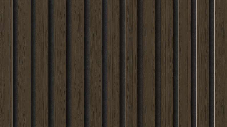 planeo acoustic panels - smoked oak 2480 x 600 x 21.5 mm | fire-retardant