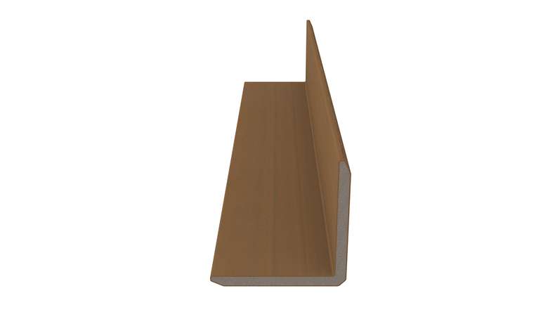 planeo LINEA – WPC CoEx internal and external corner profile, Burma Teak, 2900 x 55 x 55 mm