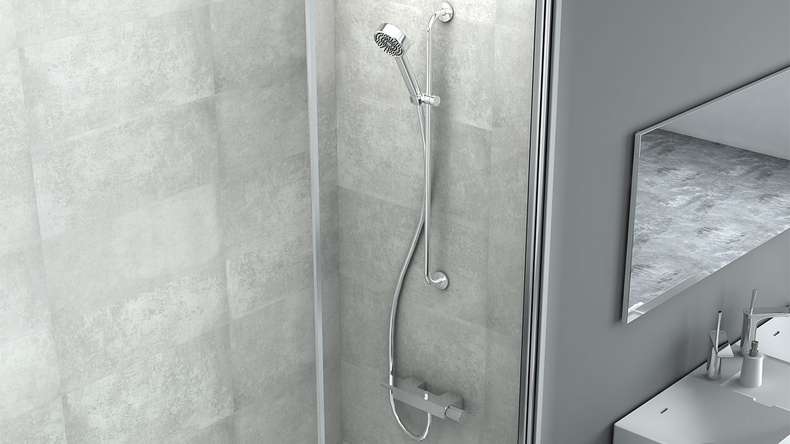 Skaben DesignWall Aqua plastic wall panelling - concrete 60 x 30 cm