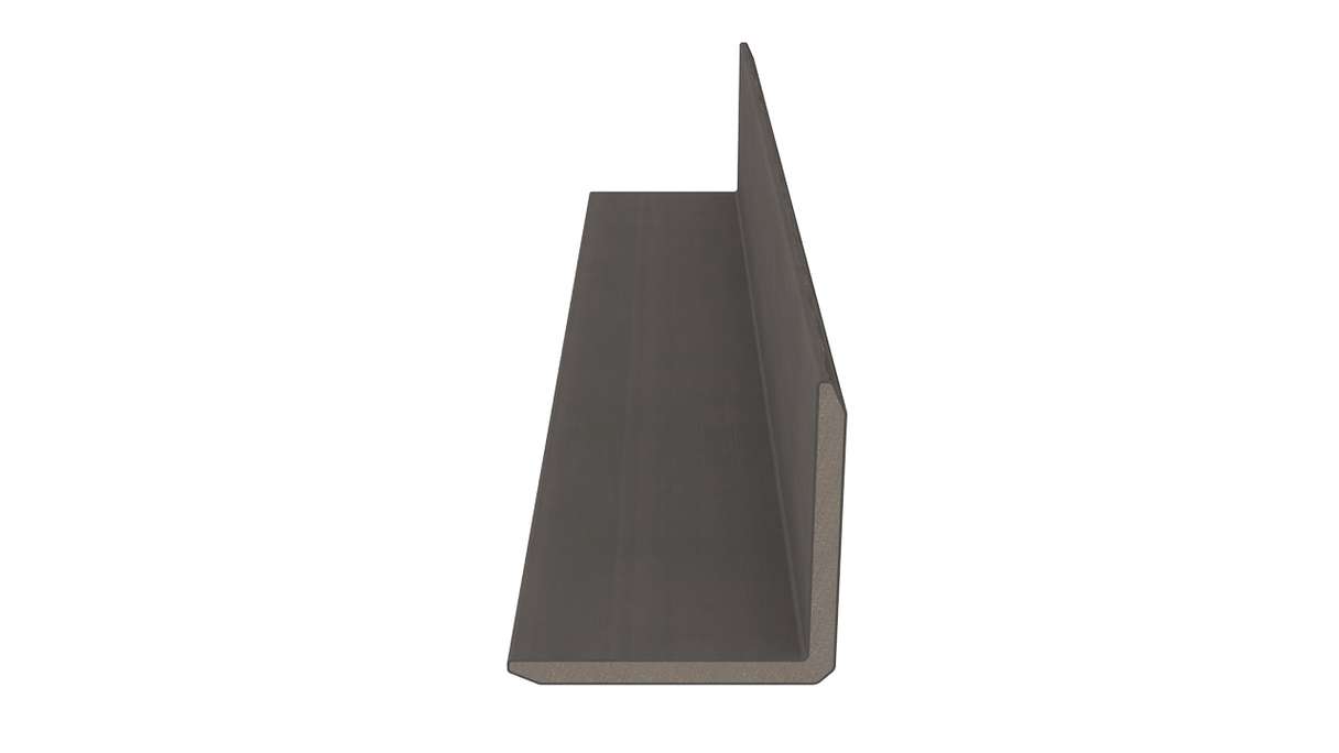 planeo LINEA – WPC CoEx internal and external corner profile, dark grey, 2900 x 55 x 55 mm
