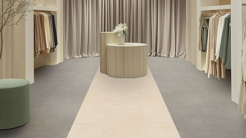 Gerflor adhesive vinyl - Creation 55 Backyard Light Beige