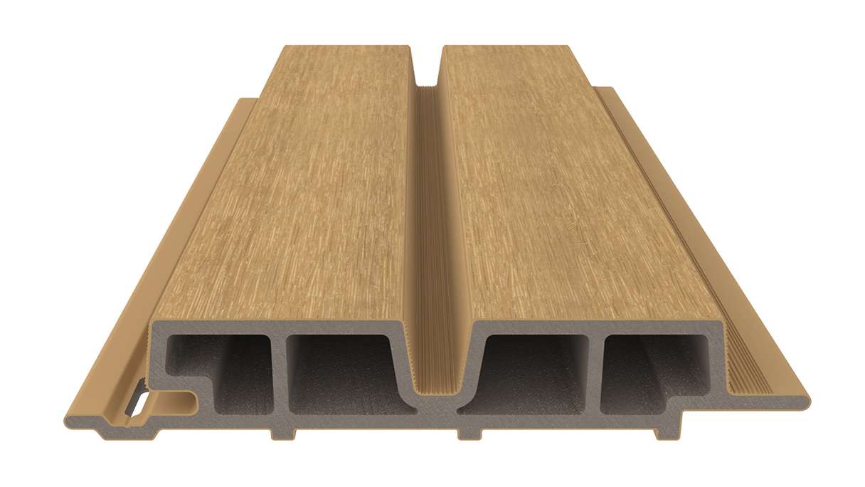 planeo LINEA Wide – WPC CoEx cladding, Sand, 2900 x 181 mm