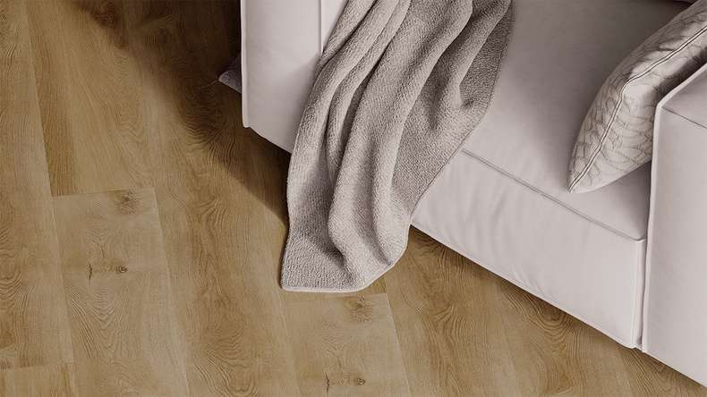 planeo Rigid Klick Vinyl - HOMEtec Basic 30 IXPE Warm Meadow Oak | Impact sound insulation integrated (RP-E30-1)