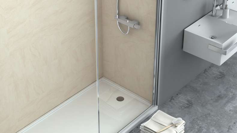 Skaben DesignWall Aqua plastic wall panelling - sandstone 60 x 30 cm