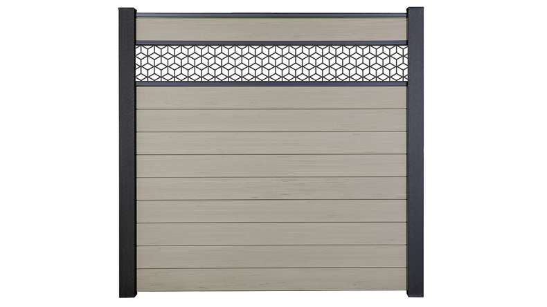 planeo Gardence Strong - BPC plug-in fence Cube Bi-Colour Sand 180 x 180 cm