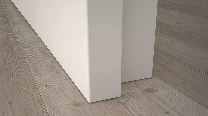 planeo interior door VELA Calma white lacquer 9010 corner edge | lacquered - 2110 x 610|735|860|985 mm