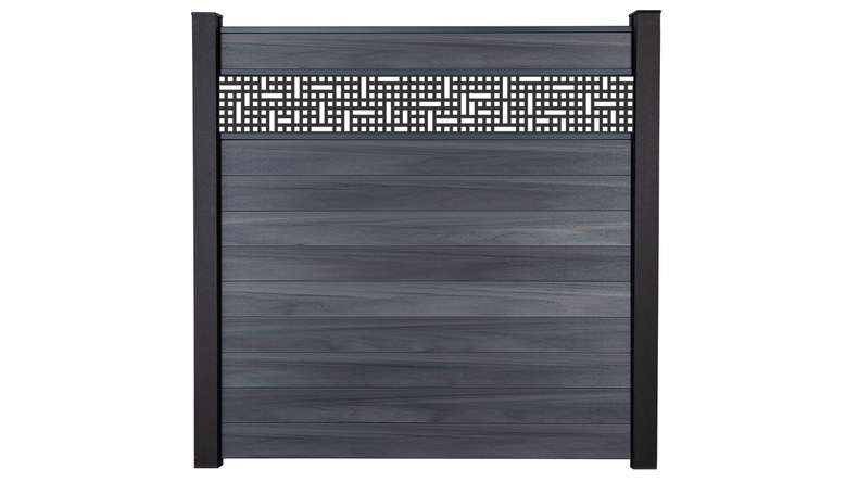 planeo Gardence Strong - BPC plug-in fence mesh stone grey co-ex 180 x 180 cm