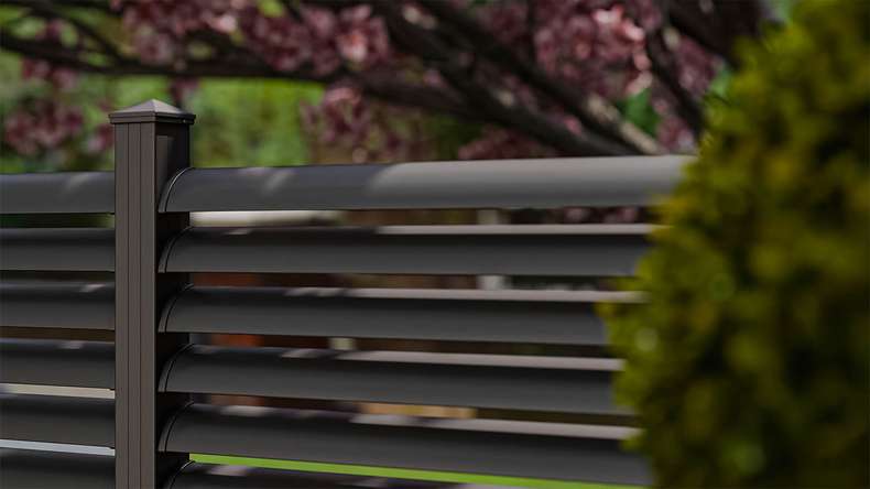 planeo Gardence Metallic Ellipse - Aluminium Garden Fence Square Anthracite | DB703