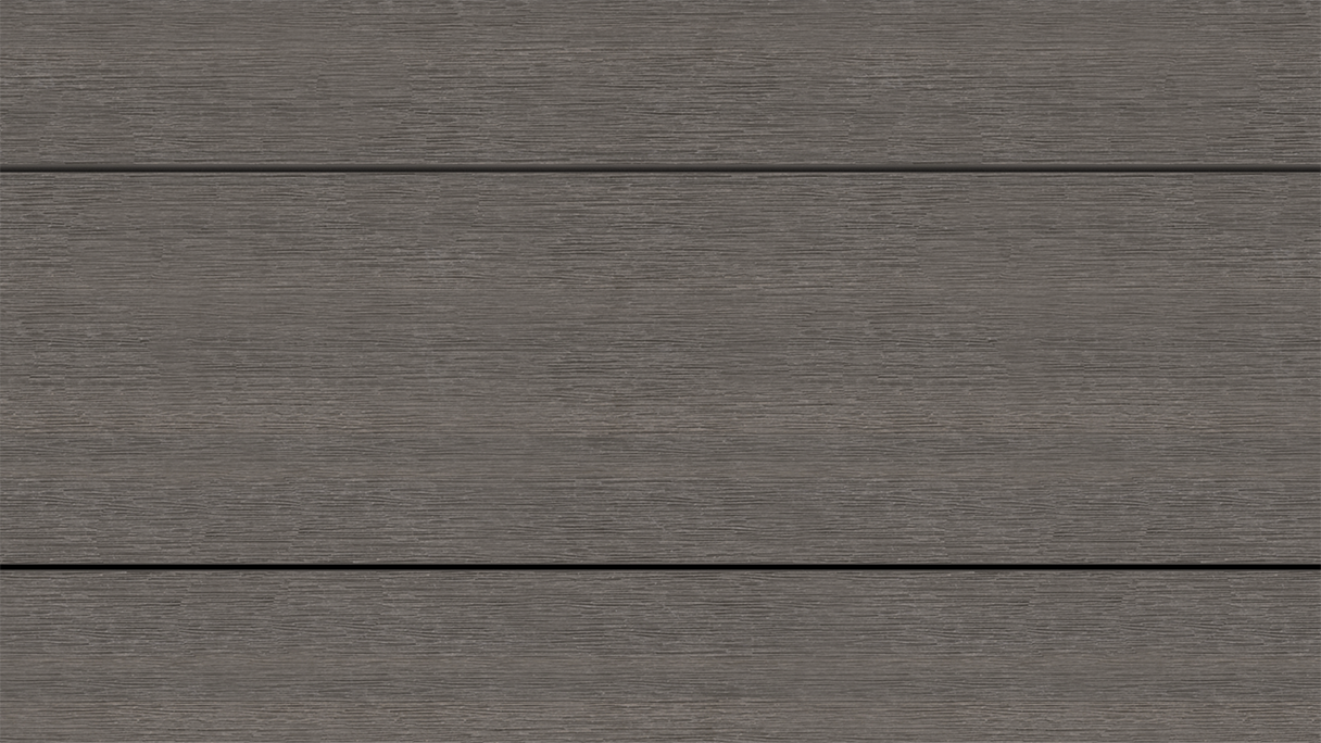 planeo UNIDeck – WPC CoEx-coated decking board, dark grey, 3m – textured/smooth brushed