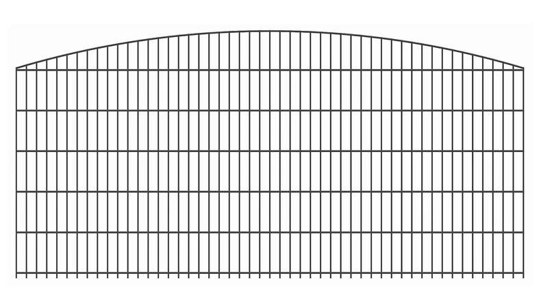 planeo double bar decorative fence Bow 6/6/6 RAL 7016 anthracite