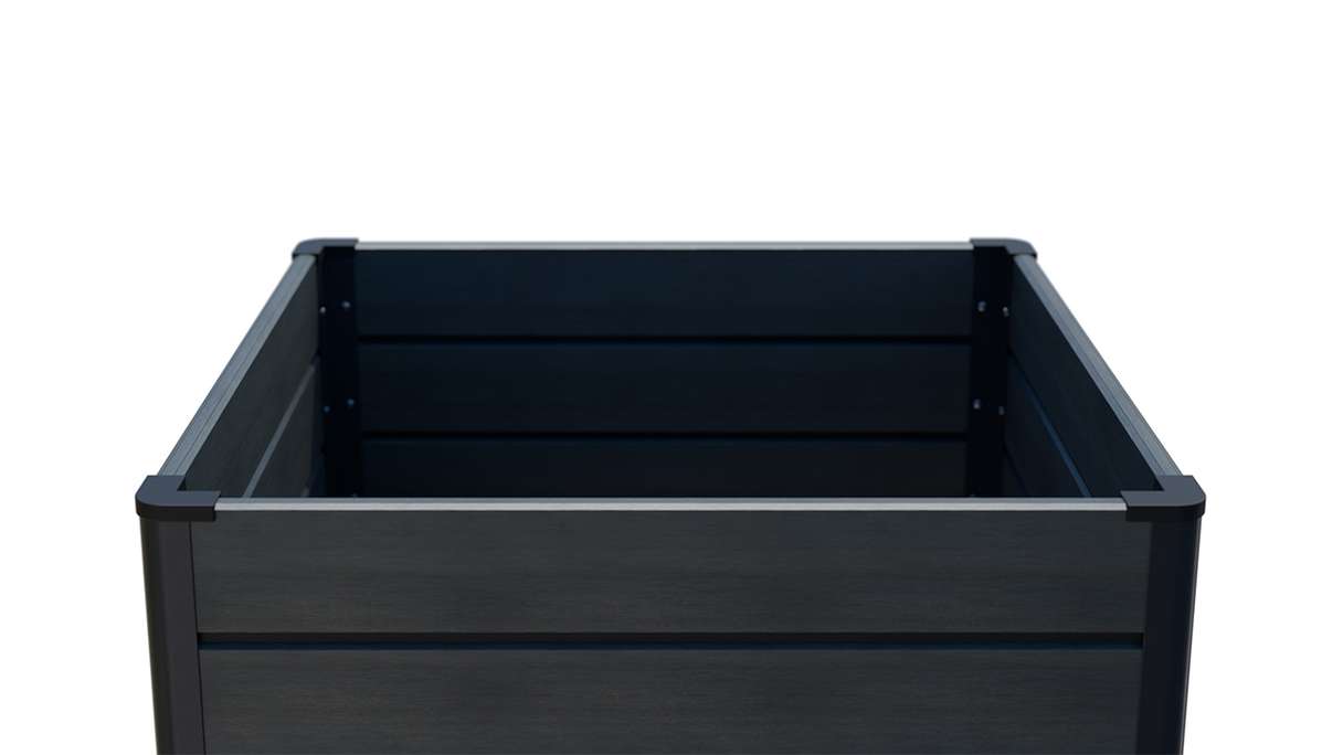 planeo BPC-Rhombus raised bed Cube - Stone grey co-ex. 70 x 70 x 79 cm