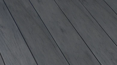 planeo WPC - solid smoked oak decking board embossed/fluted - 1m to 6m
