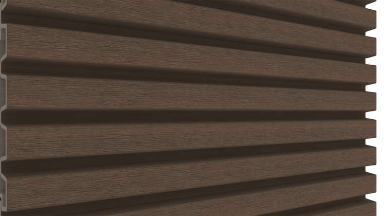 planeo LINEA Slim – WPC CoEx cladding, Ipe Brown, 2900 x 215 mm