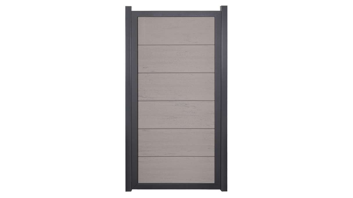planeo Viento - garden fence upright Bi-Color with aluminium frame in anthracite