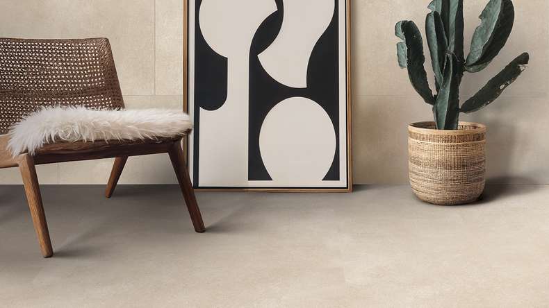 Gerflor adhesive vinyl - Creation 40 Bloom Uni Cream XL