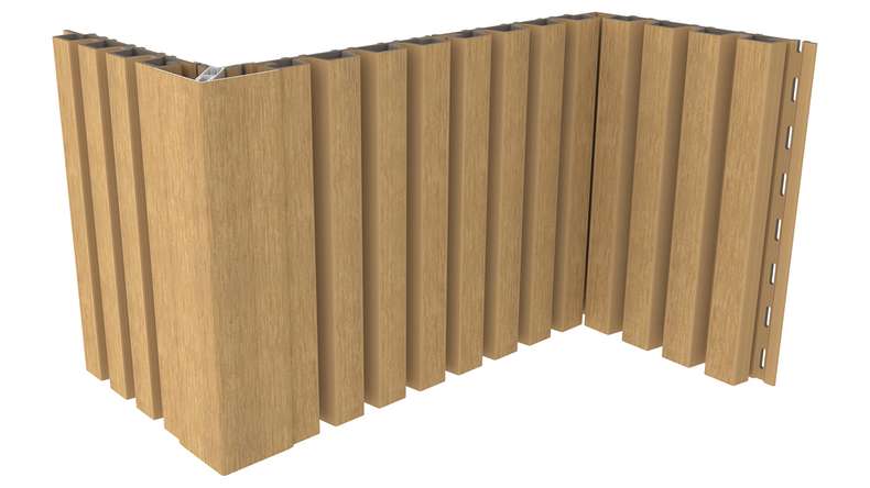 planeo LINEA Slim – WPC CoEx cladding, Sand, 2900 x 215 mm