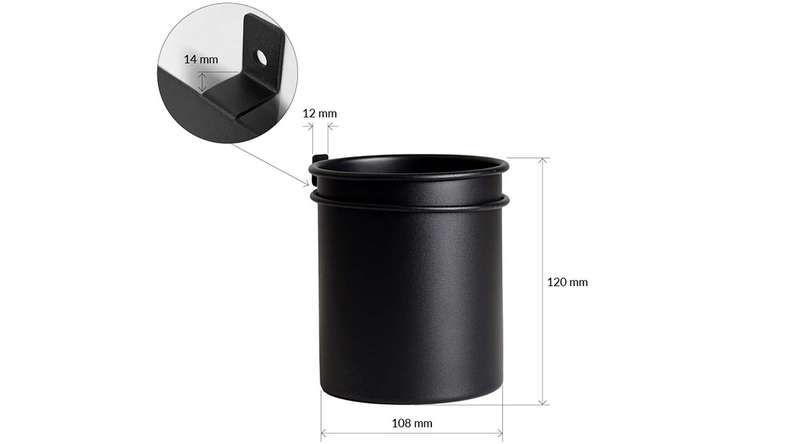 planeo storage cup - black 1 pc