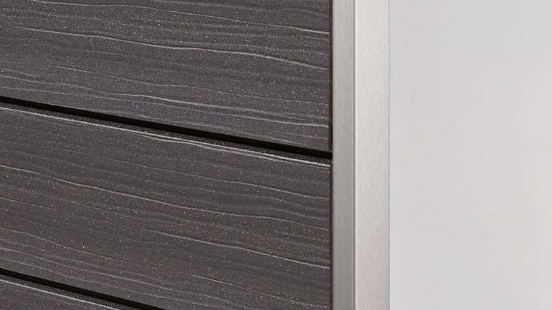 planeo Fassado - WPC rhombus strip facade cladding Prime lava grey XXL 6 m