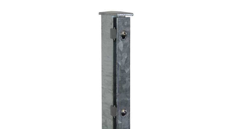 Fence post type F Hot-dip galvanised for double bar fence