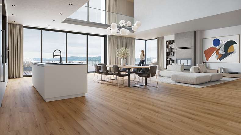 planeo Rigid Click Vinyl - HOMEtec Pro 50 IXPE Pure Canyon Oak | Impact sound insulation integrated (RP-G50-3)