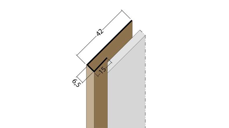 planeo Protect end profile - AP 6,5mm mounting 5000mm length white